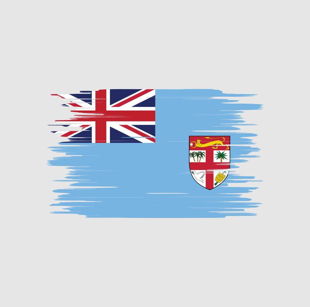 Fiji flag brush stroke, national flag vector