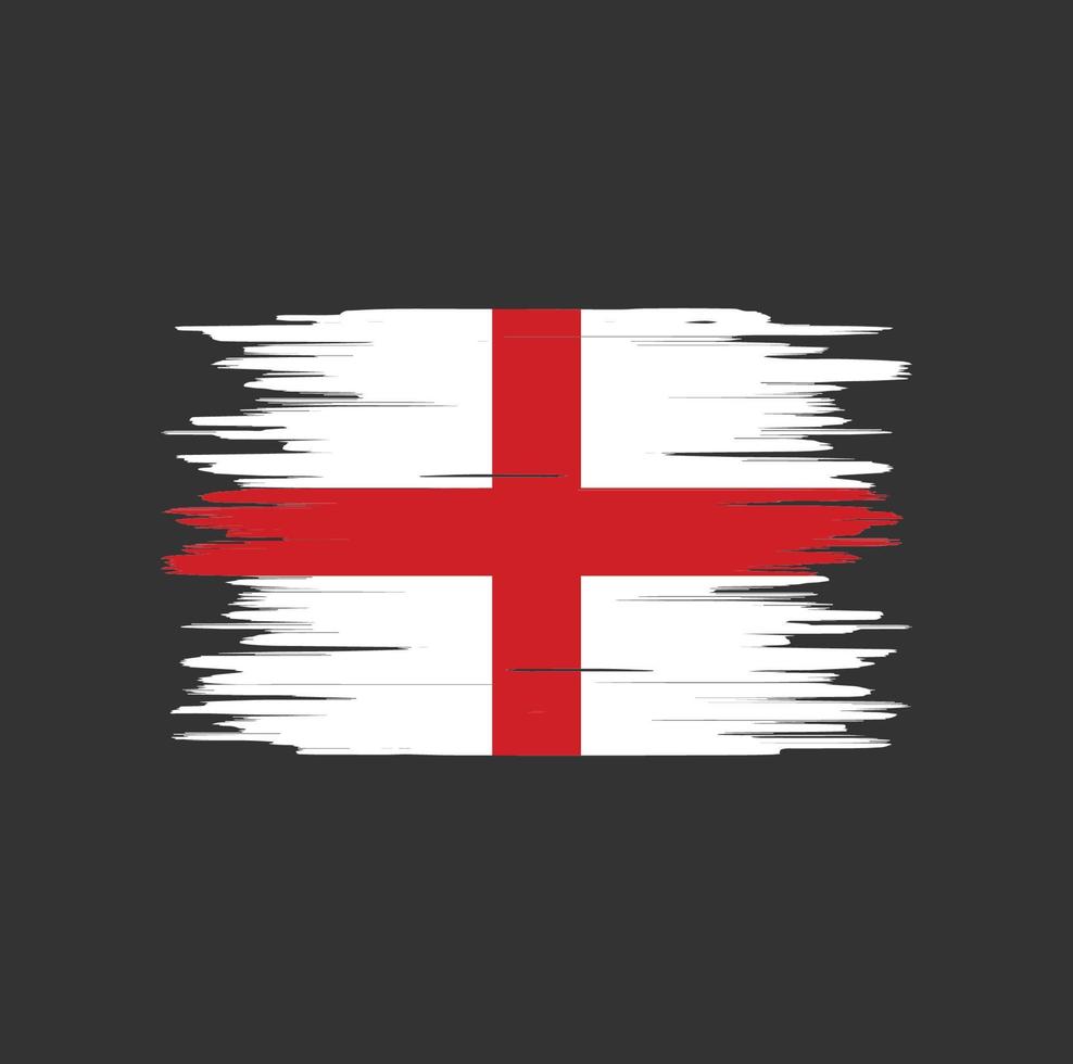 England flag brush stroke, national flag vector