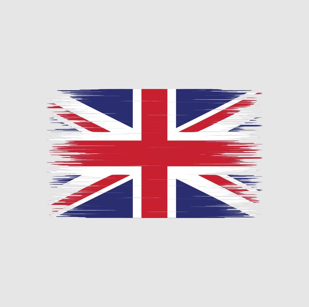 United Kingdom flag brush stroke, National flag vector