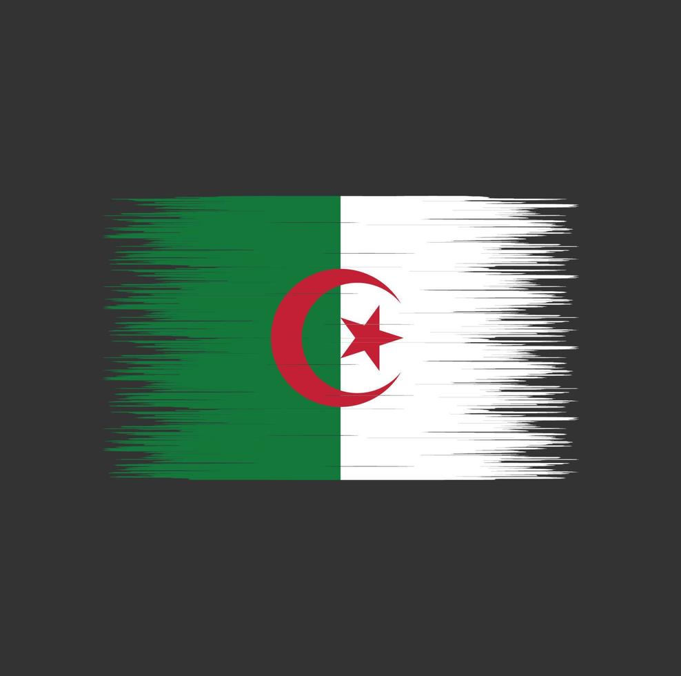 Algeria flag brush stroke, national flag vector