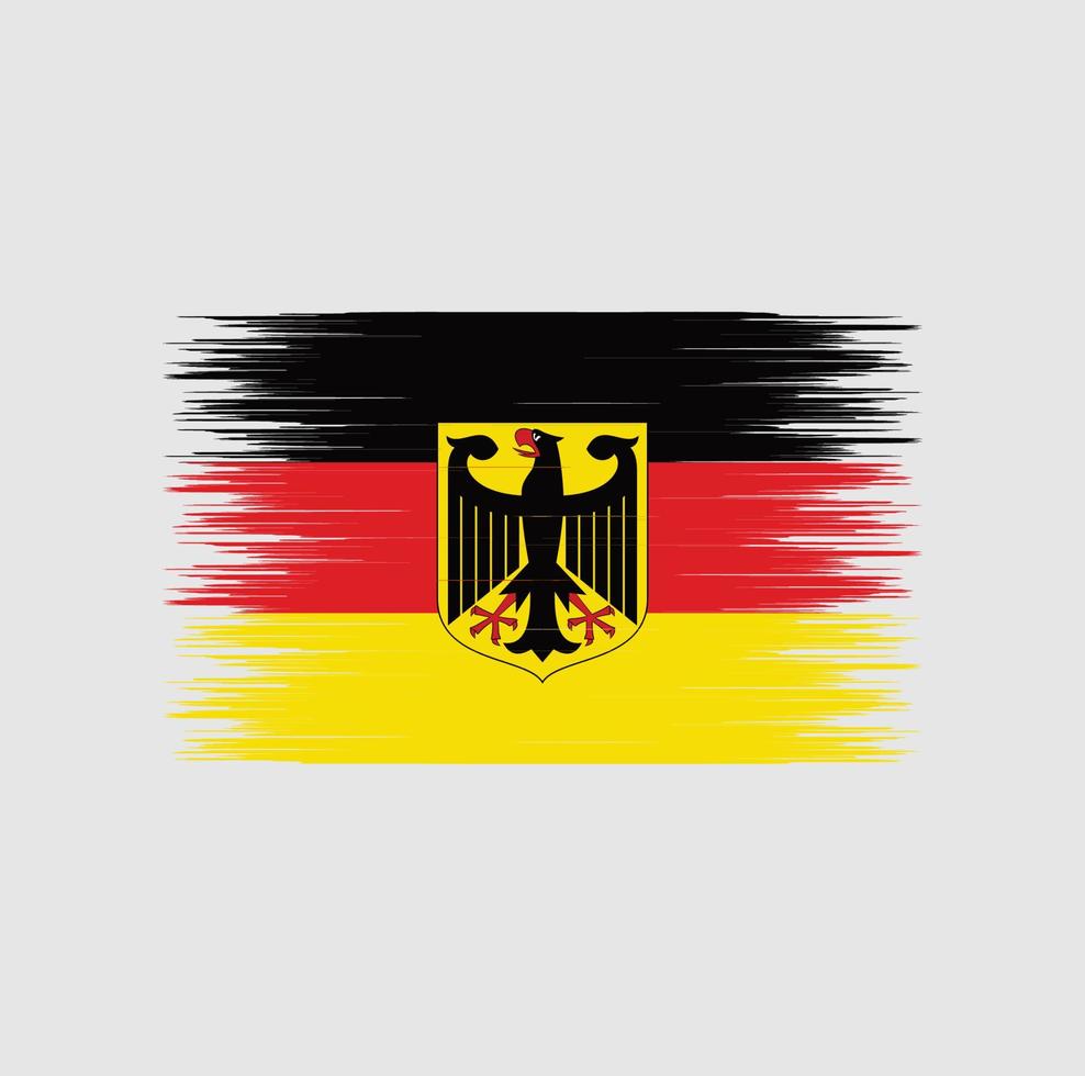 trazo de pincel de bandera de alemania, bandera nacional vector