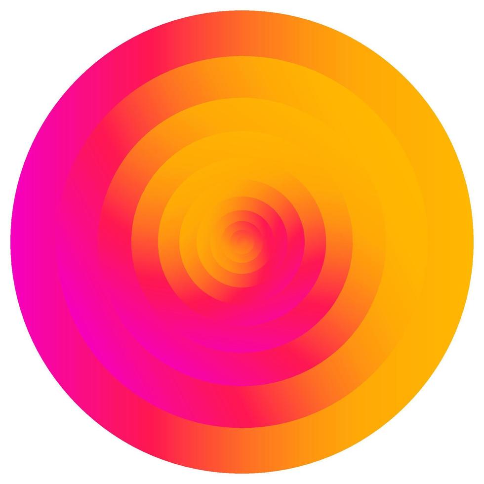 círculo concéntrico abstracto. espiral, remolino, elemento giratorio. líneas circulares y radiales voluta, hélice. círculo segmentado con rotación. líneas de arco radiantes abstractas. coclear geométrico, vórtice i vector