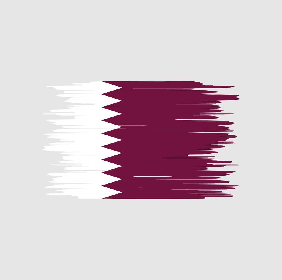 Qatar flag brush stroke, national flag vector