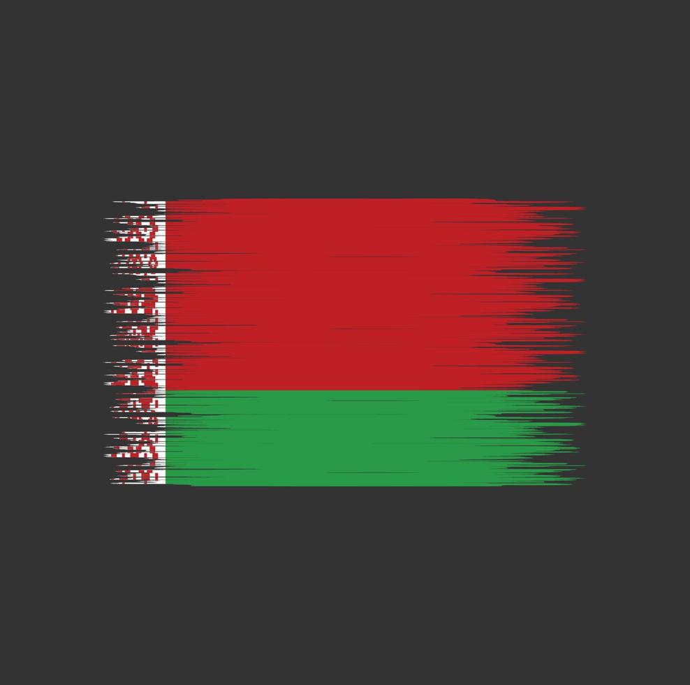 Belarus flag brush stroke, national flag vector
