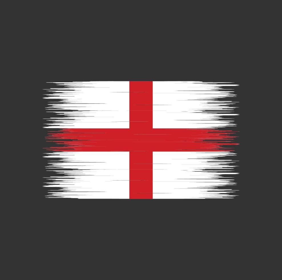 trazo de pincel de bandera de inglaterra, bandera nacional vector