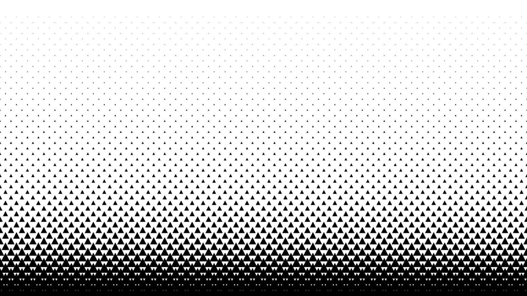 Triangular halftone background. Geometrical black and white card. vector