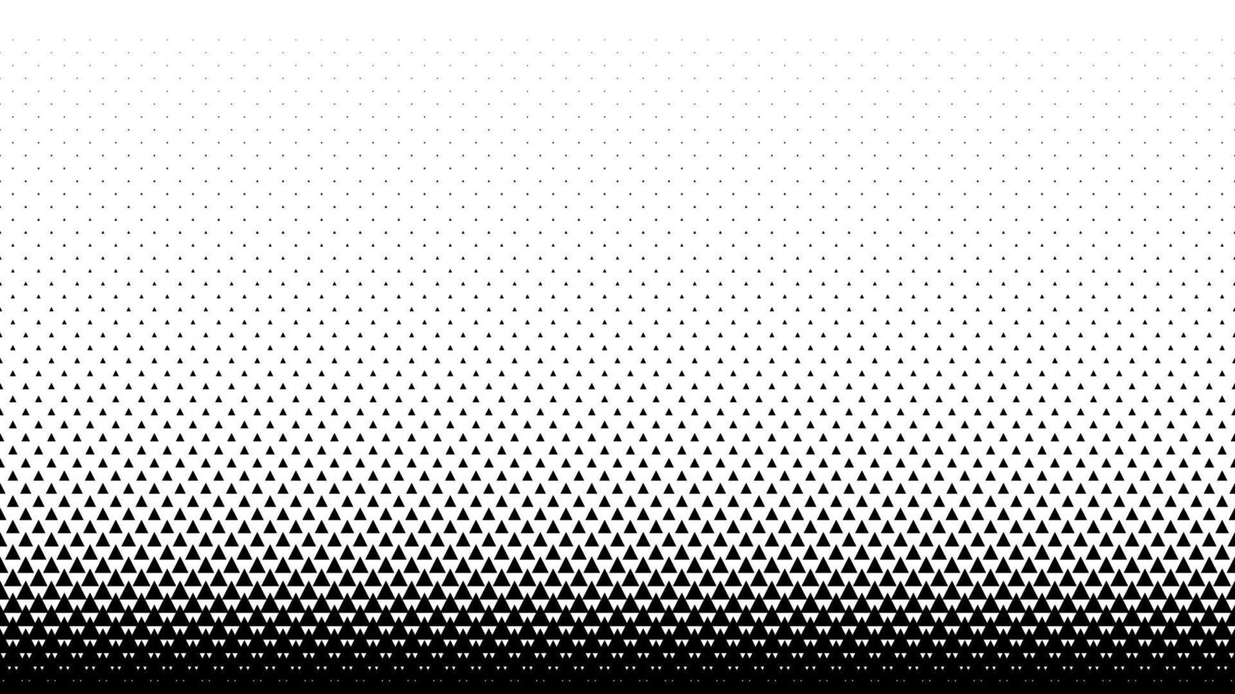 Triangular halftone background. Geometrical black and white card. vector