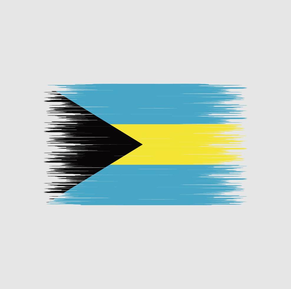 trazo de pincel de bandera de bahamas, bandera nacional vector