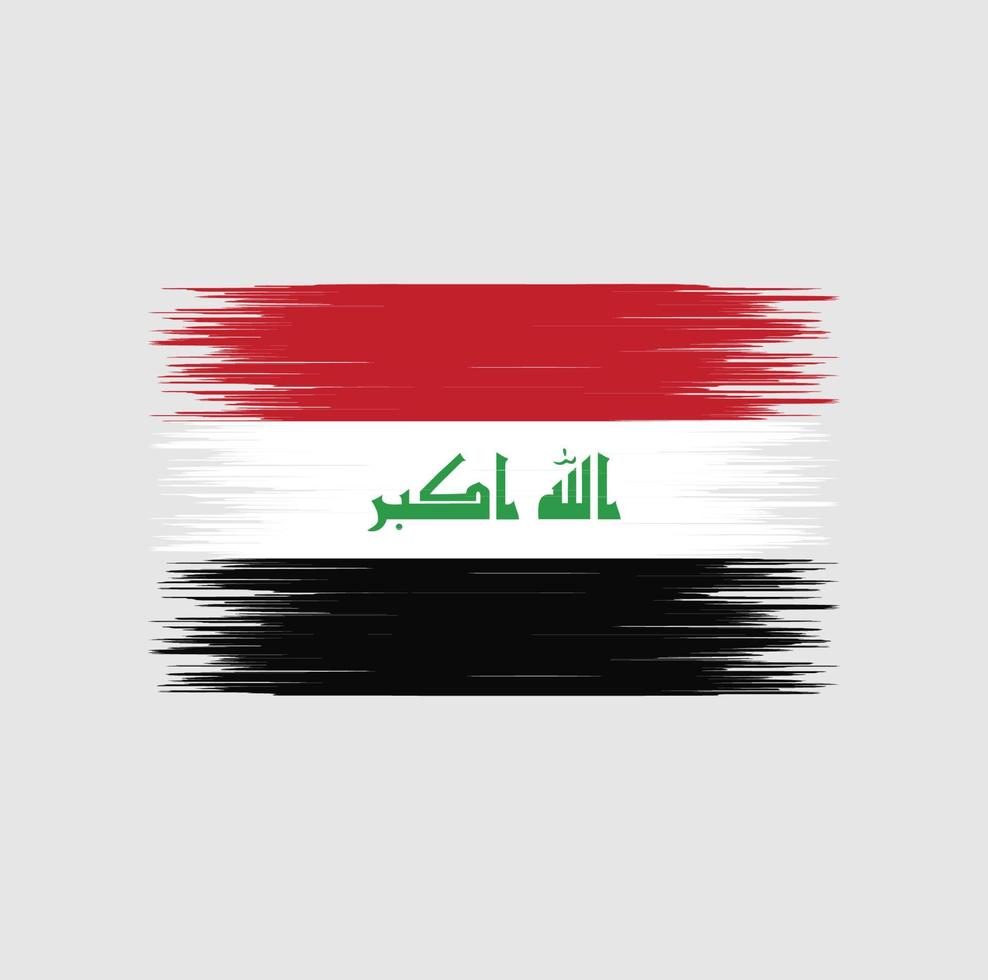 Iraq flag brush stroke, National flag vector