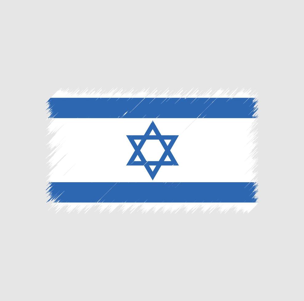 trazo de pincel de bandera de israel vector