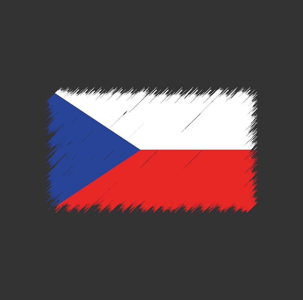 Czech Republic flag brush stroke vector