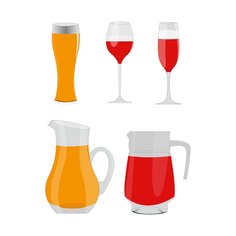 cute glass shape illustration vector