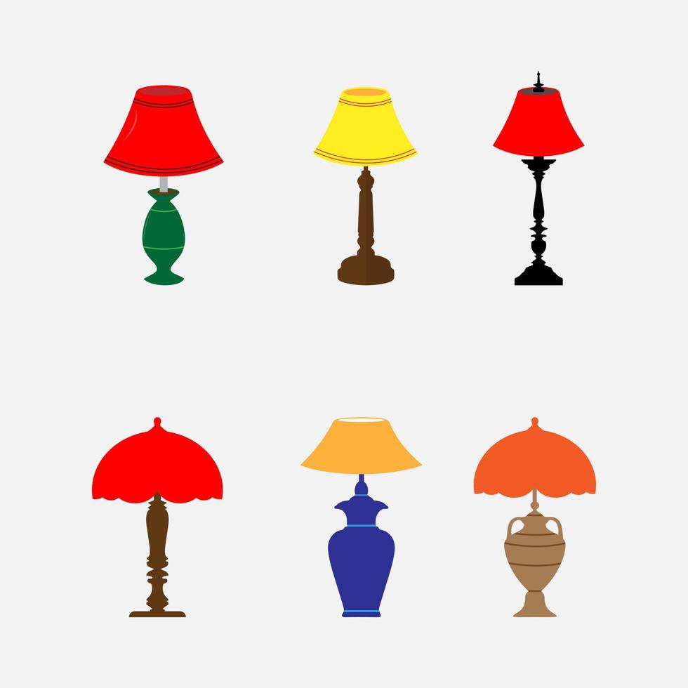 cute lamp shape illustration vector