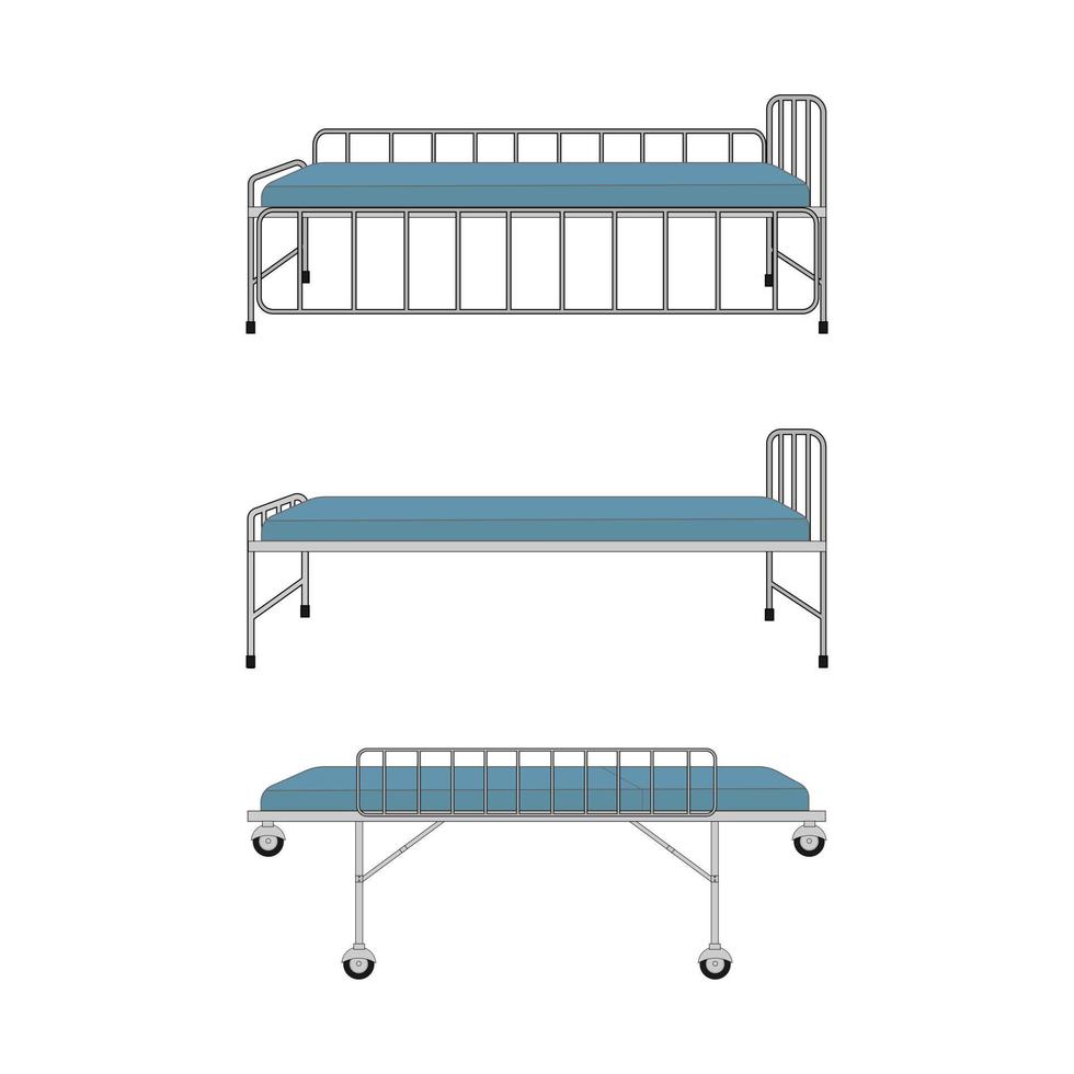 ilustración de cama de hospital vector