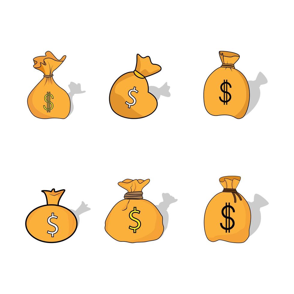 money bag shape illustration vector