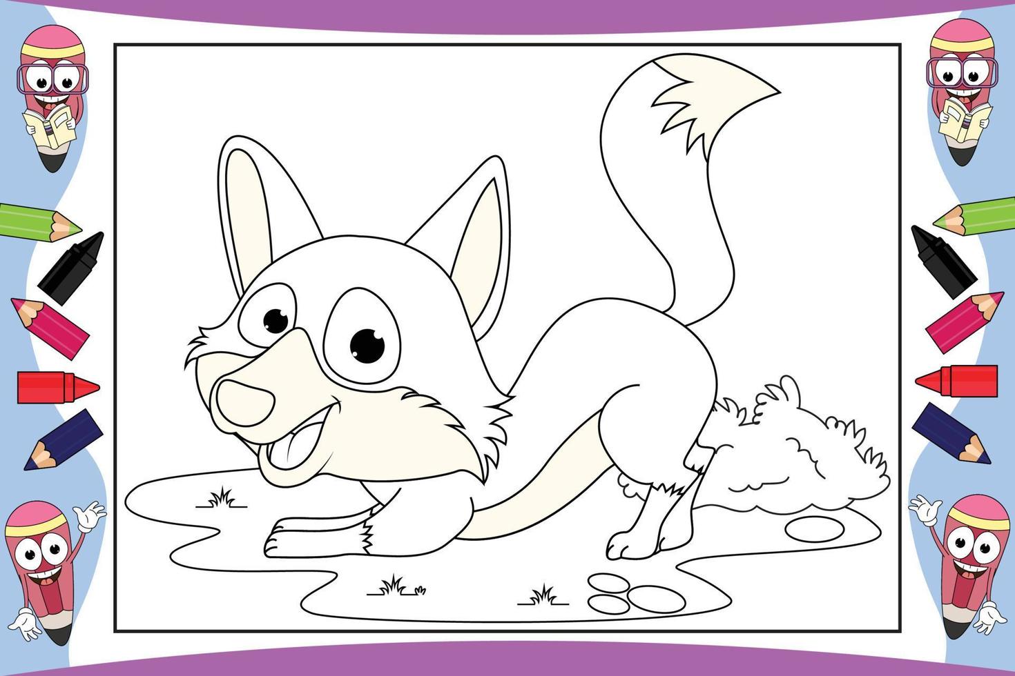 dibujos animados de animales zorro para colorear para niños 5901194 Vector en Vecteezy dibujos animados de animales zorro para colorear para niños 5901194 Vector en Vecteezy