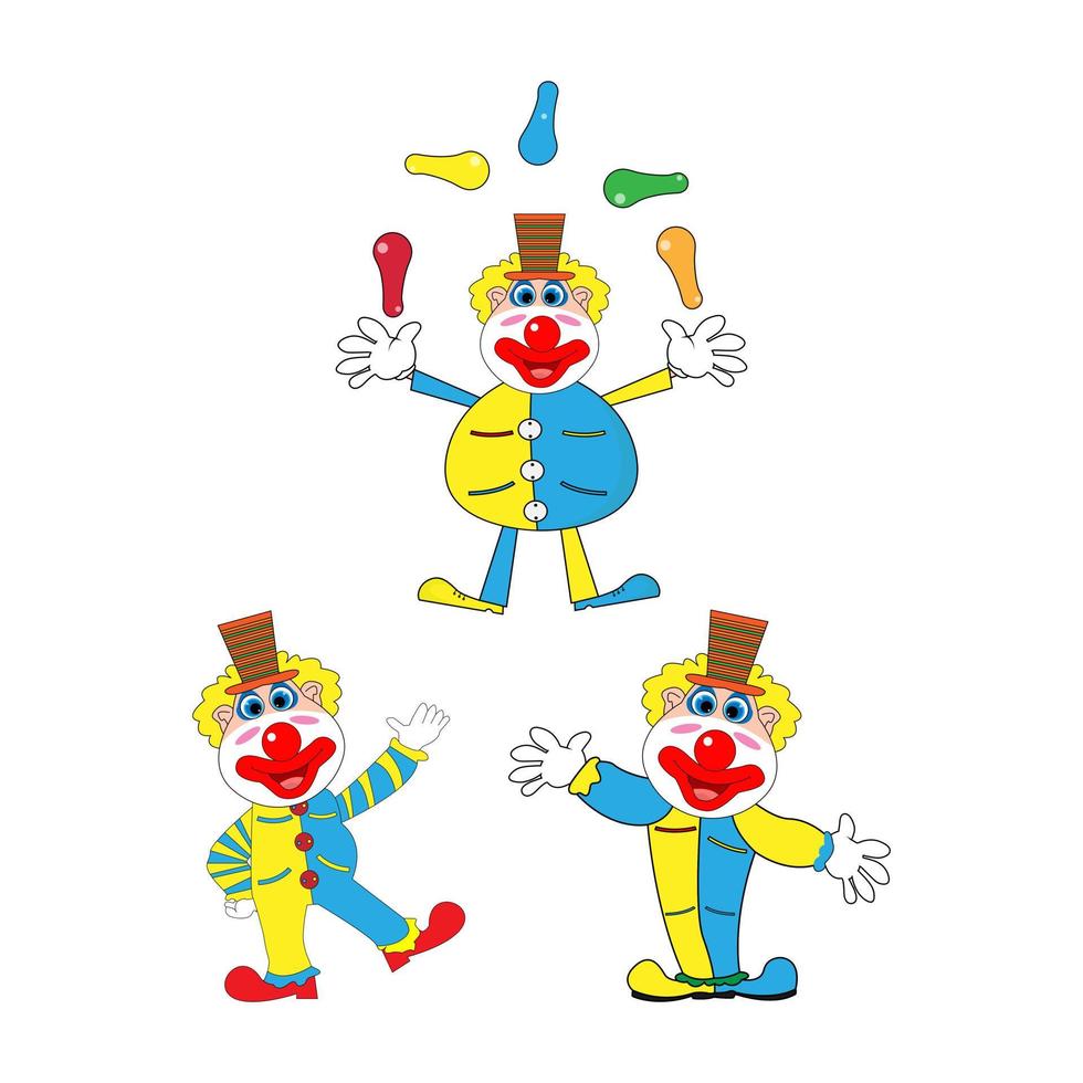 funny clown cartoon illustration 5901209 Vector Art at Vecteezy