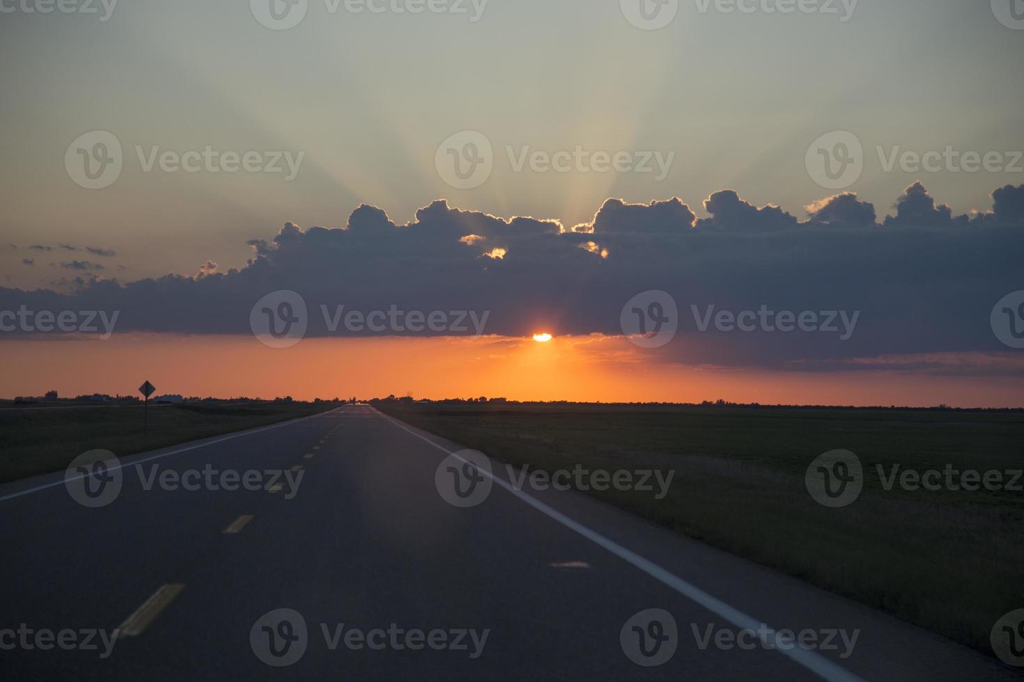 Sillouette Sunset Saskatchewan photo