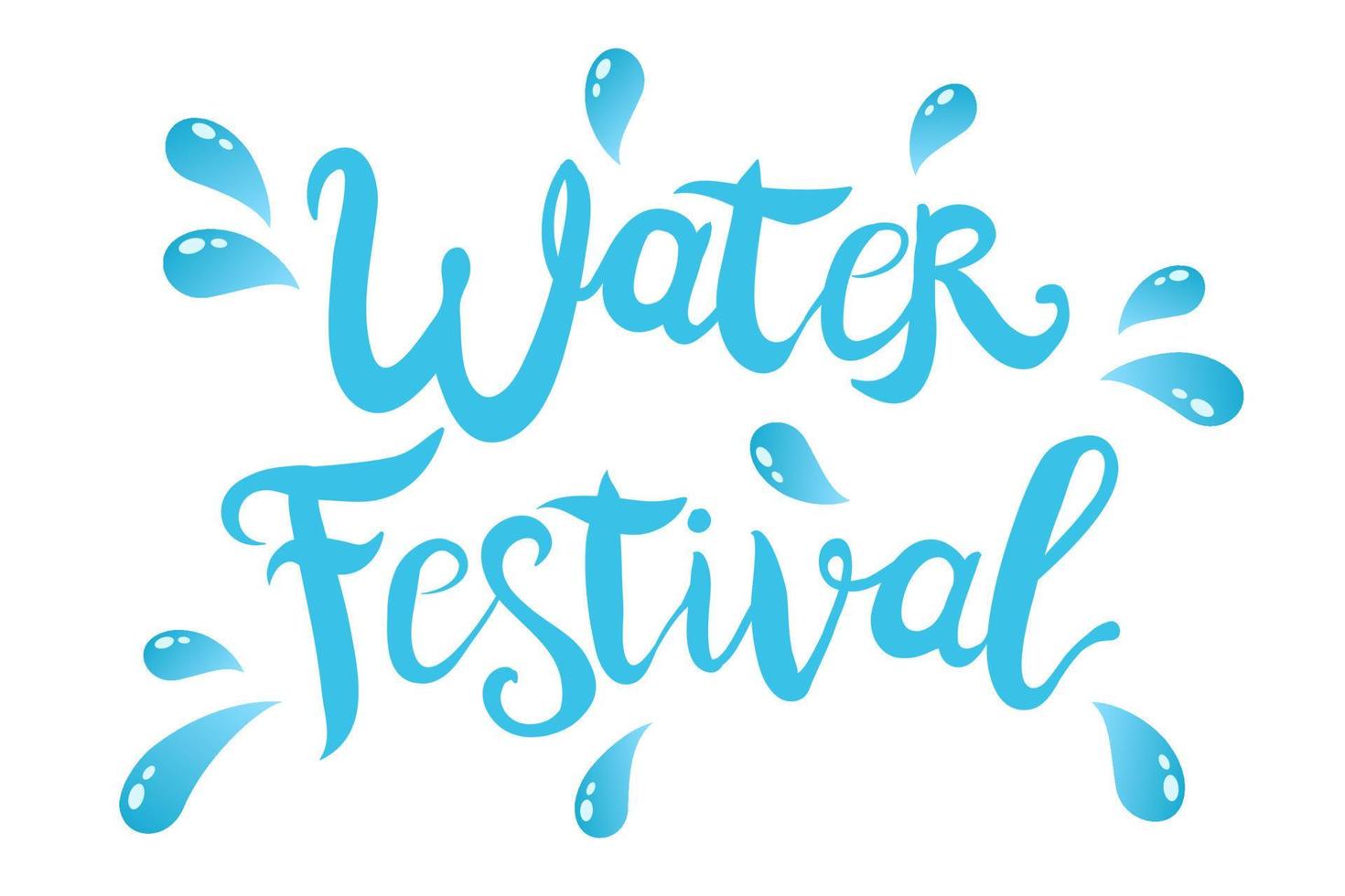 Logo for water festival vector