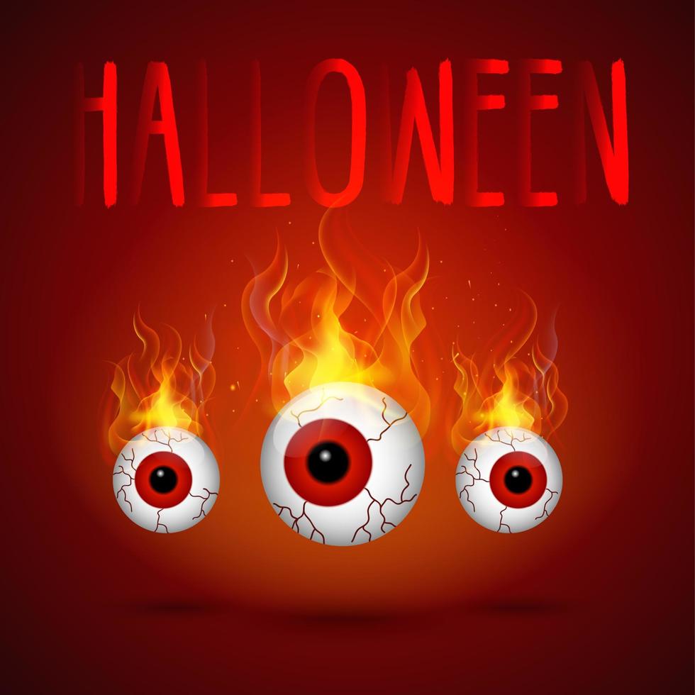 ojos de fondo de halloween vector