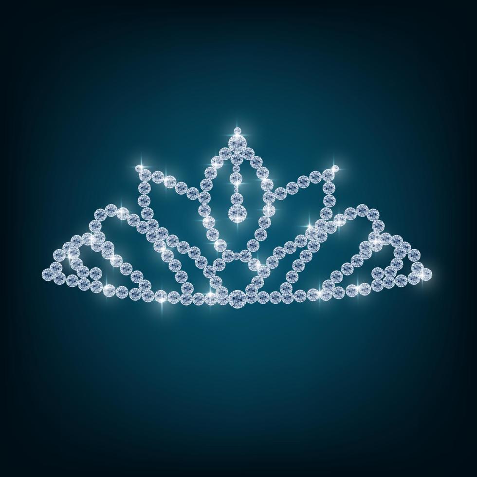 corona con conceptos de diamantes. vector