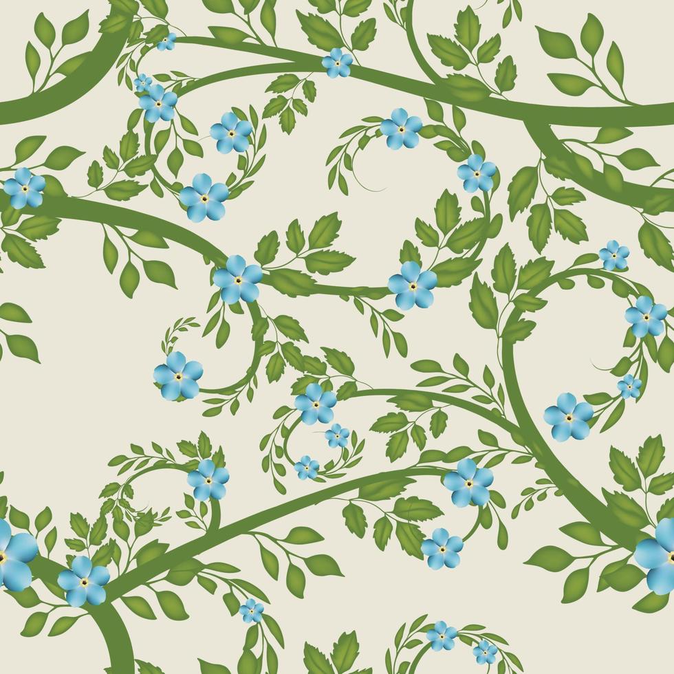 Florals of seamless pattern background vector