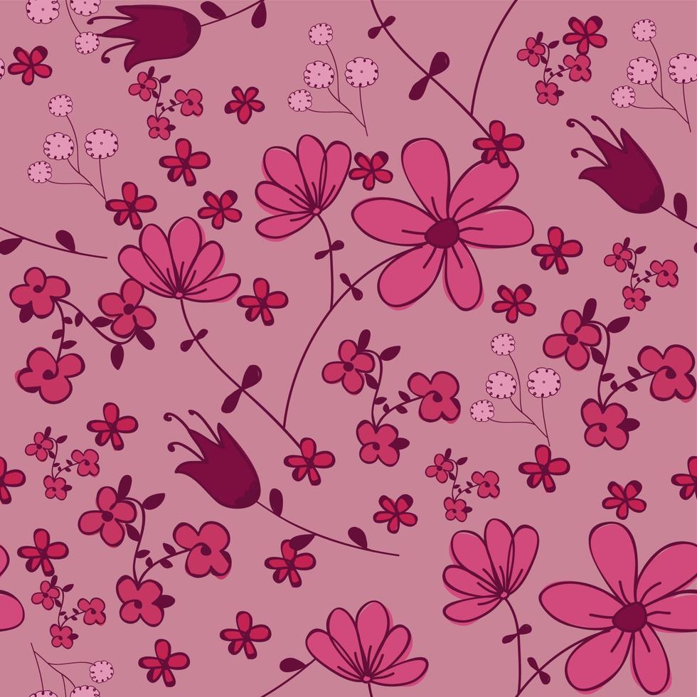 Florals of seamless pattern background vector