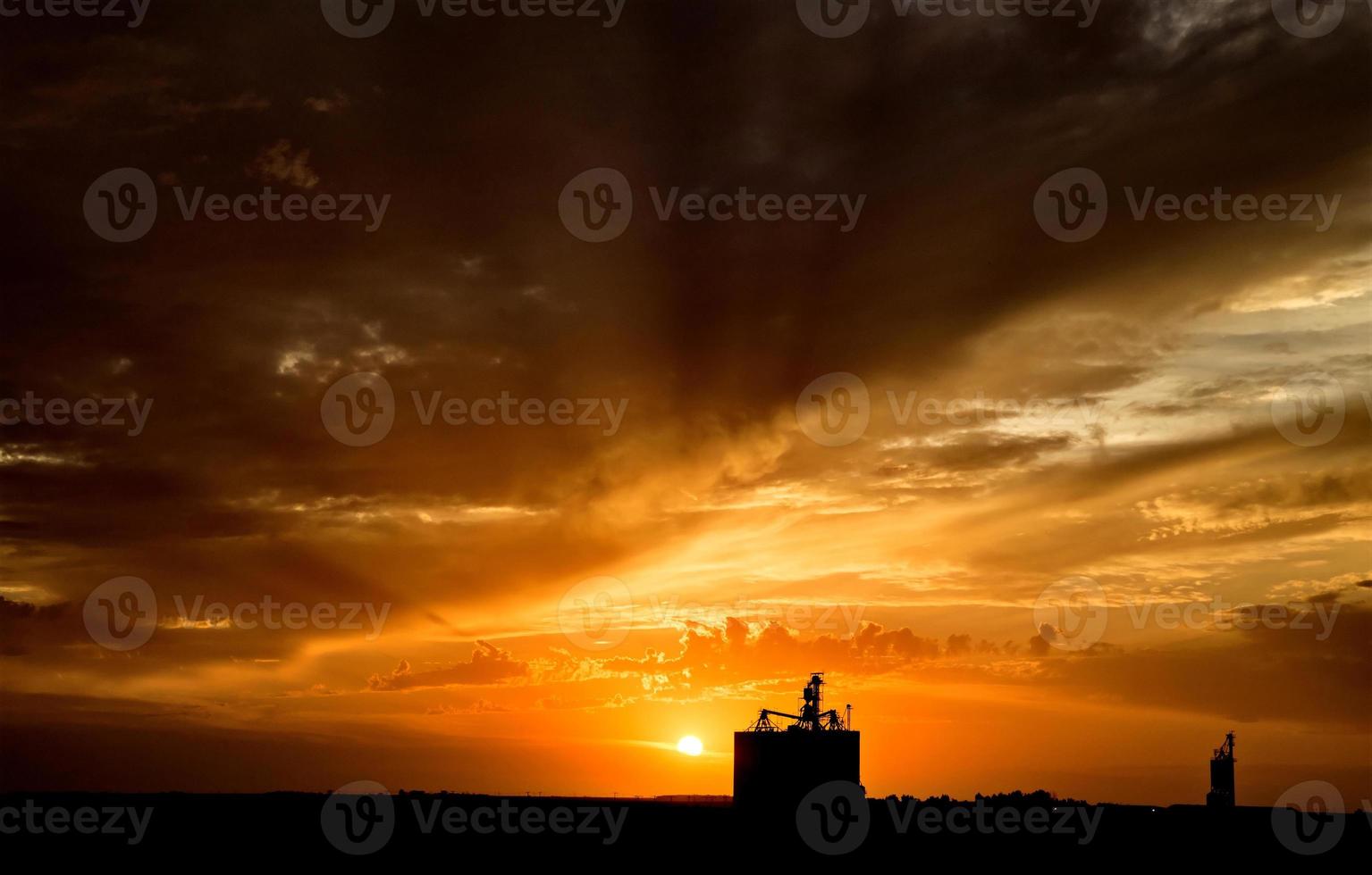 Sillouette Sunset Saskatchewan photo