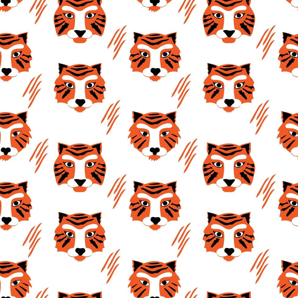 Seamless pattern. Chinese new year 2022 year of the tiger. Chinese zodiac sign. lunar new year concept. New Year. Modern background design. vector