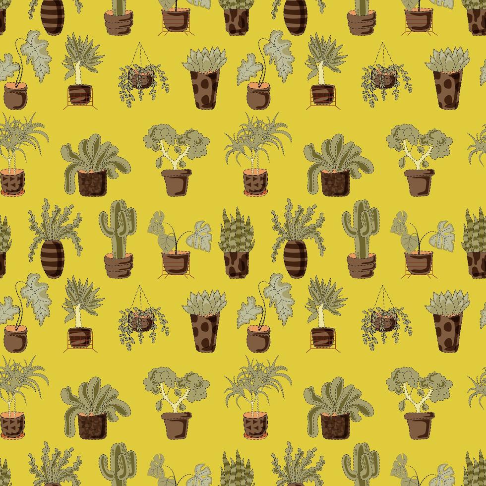 Seamless cactus pattern can be used for wallpaper, website background ...