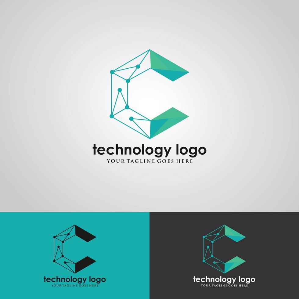 plantilla de diseño de logotipo de tecnología vectorial para empresas vector