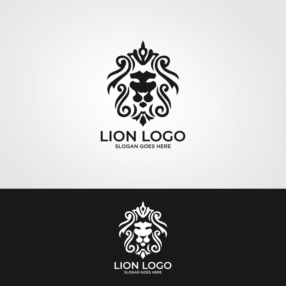 logotipo de cabeza de león vector