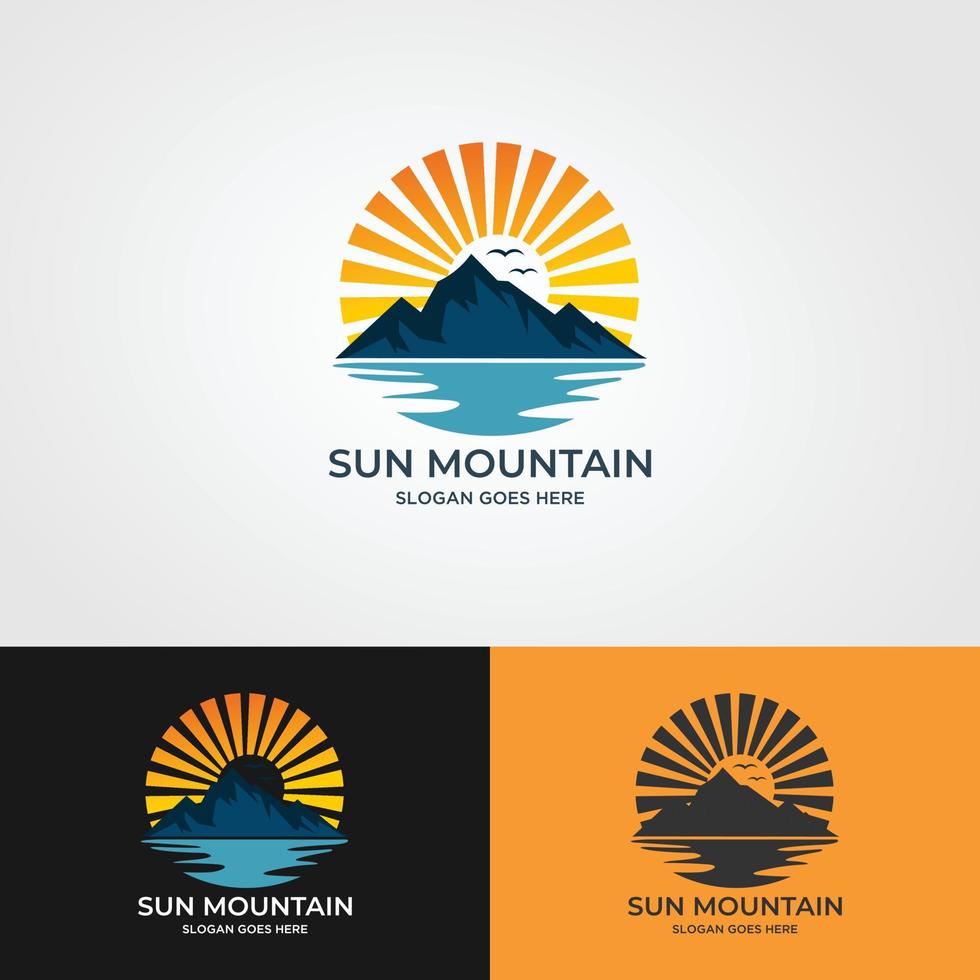Mountains vector icon.