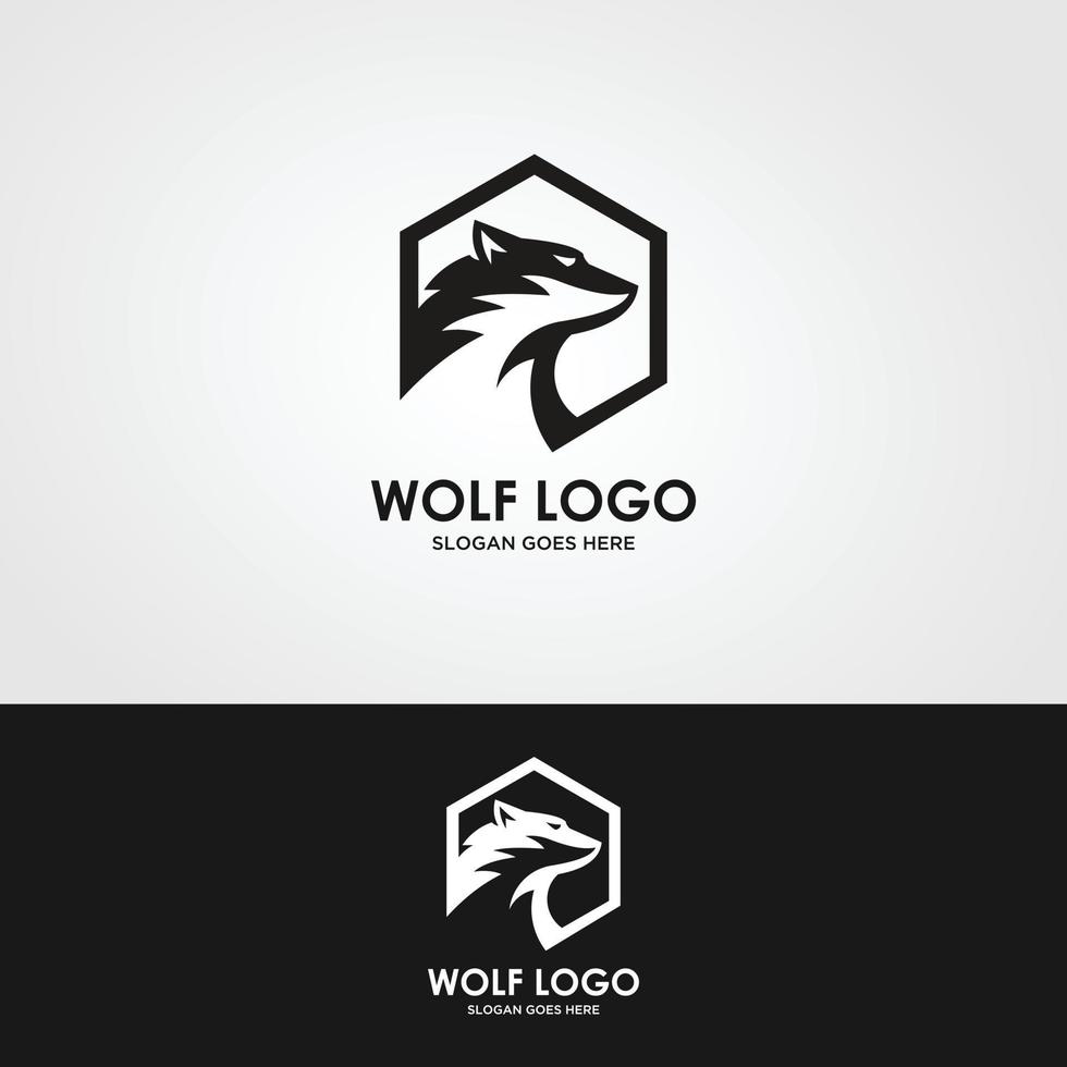 Wolf Vintage Logo Stock Vector