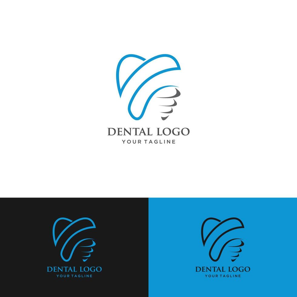 el mejor diseño de logotipo abstracto dental te hace sonreír vector de logotipo dental