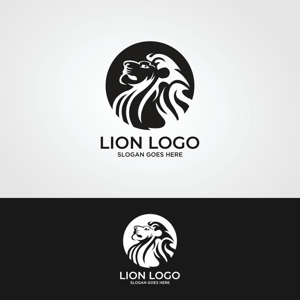 logotipo de cabeza de león vector