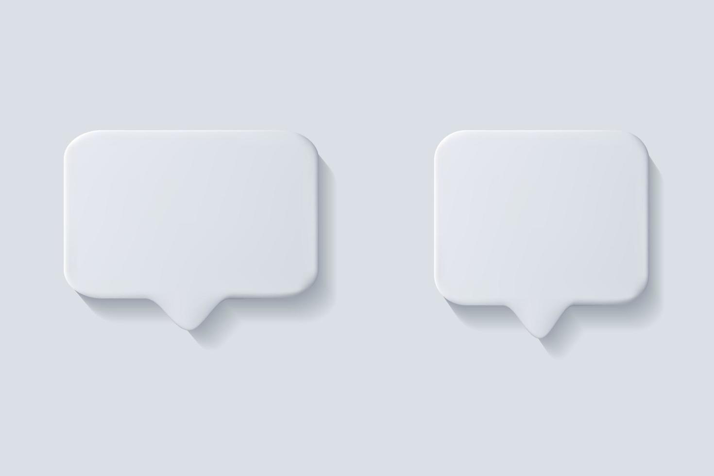 bubble chat 3d. white speech bubble. vector