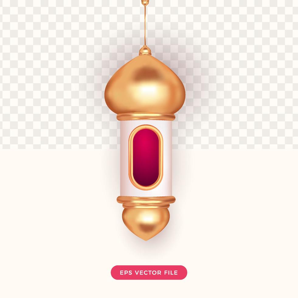 3d islamic lattern isolated vector