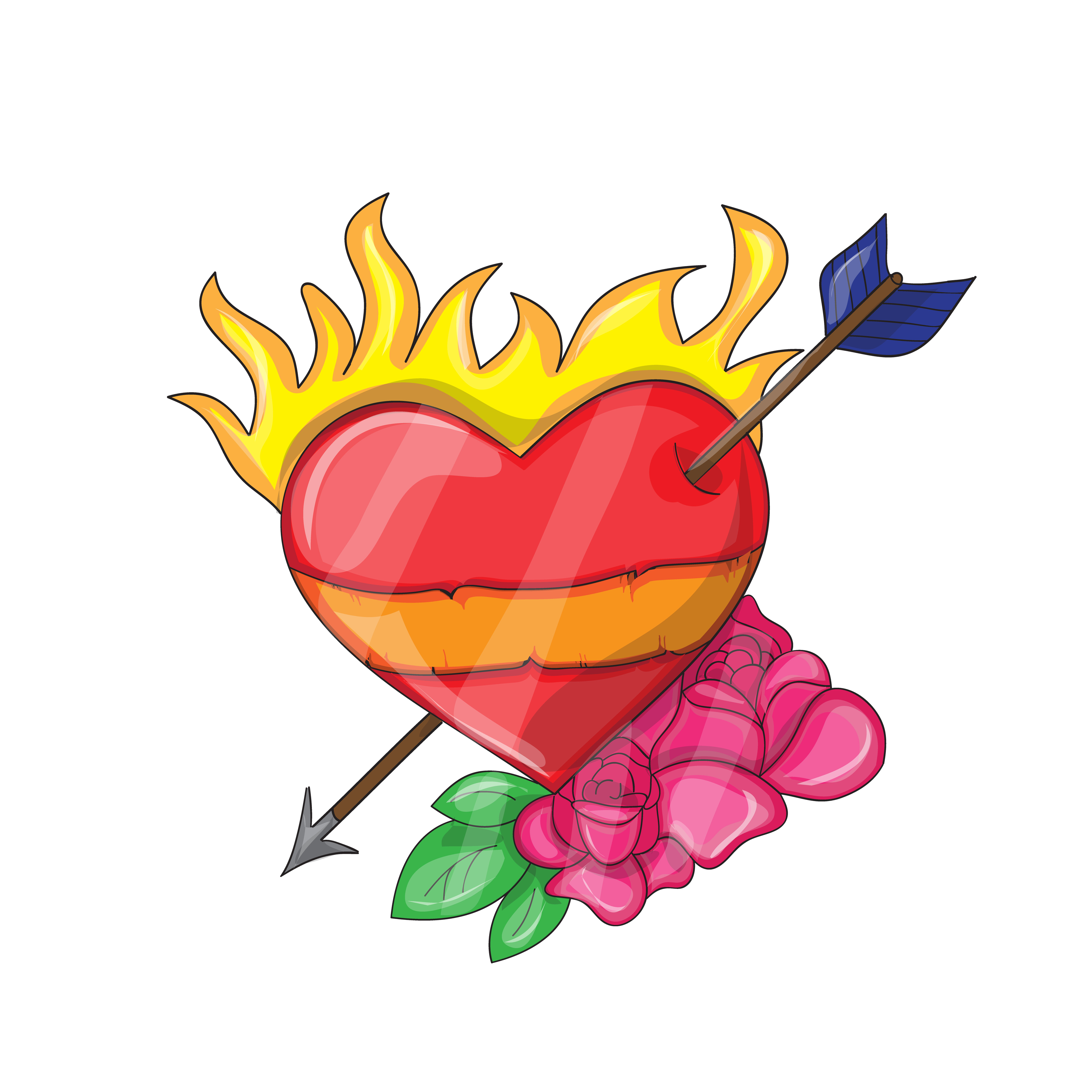 corazón rojo ardiente atravesado por una flecha. ilustración vectorial fuego de amor 5903049 Vector en Vecteezy corazón rojo ardiente atravesado por una flecha. ilustración vectorial fuego de amor 5903049 Vector en Vecteezy