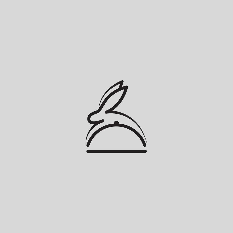 rabbit and cover food design illustration vector