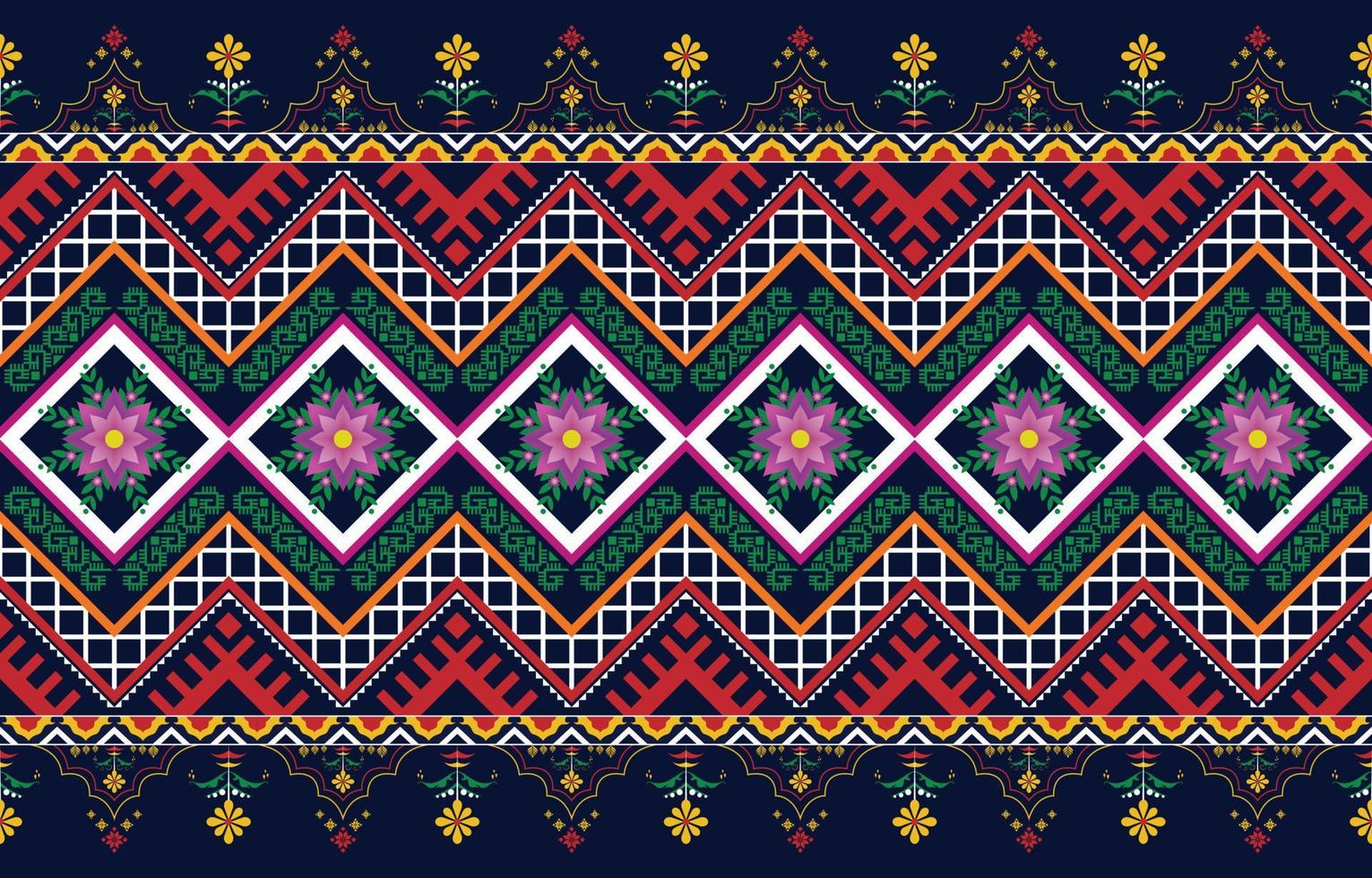 Seamless oriental geometric ethnic pattern for background or wallpaper. Carpet floor curtain design vector