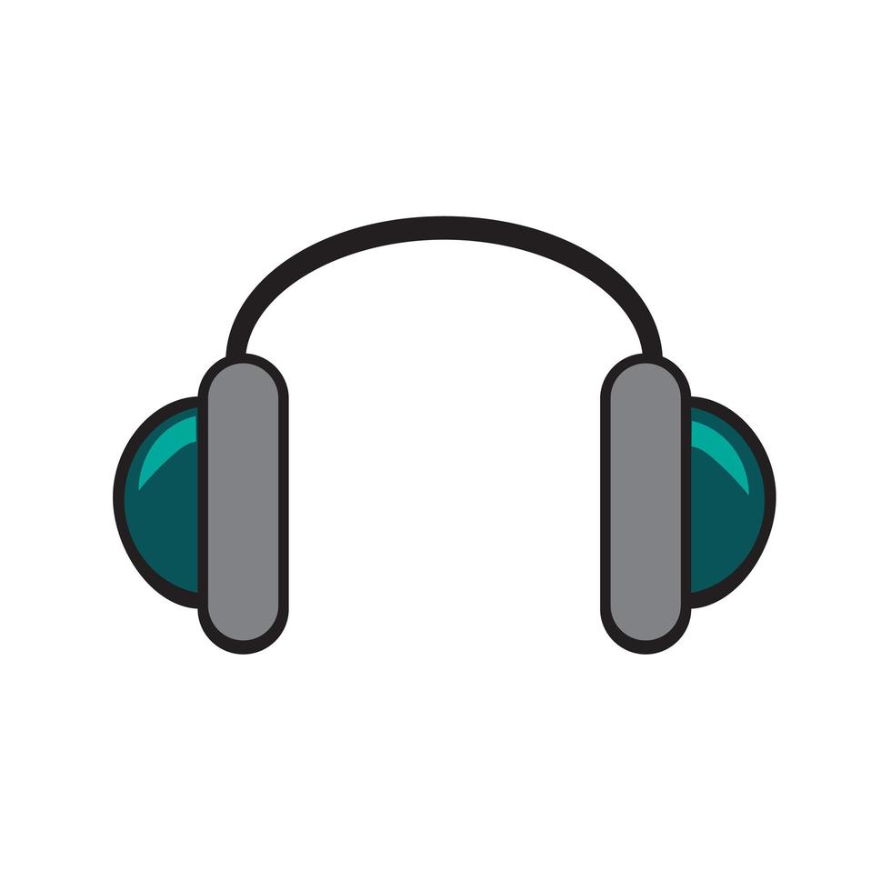 icono simple de auriculares inalámbricos. ilustración vectorial en estilo de dibujos animados planos. vector