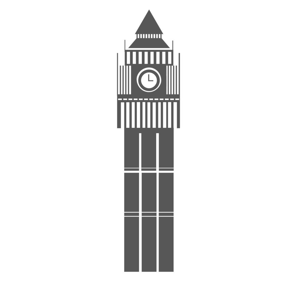 big ben londres - icono de vector simple