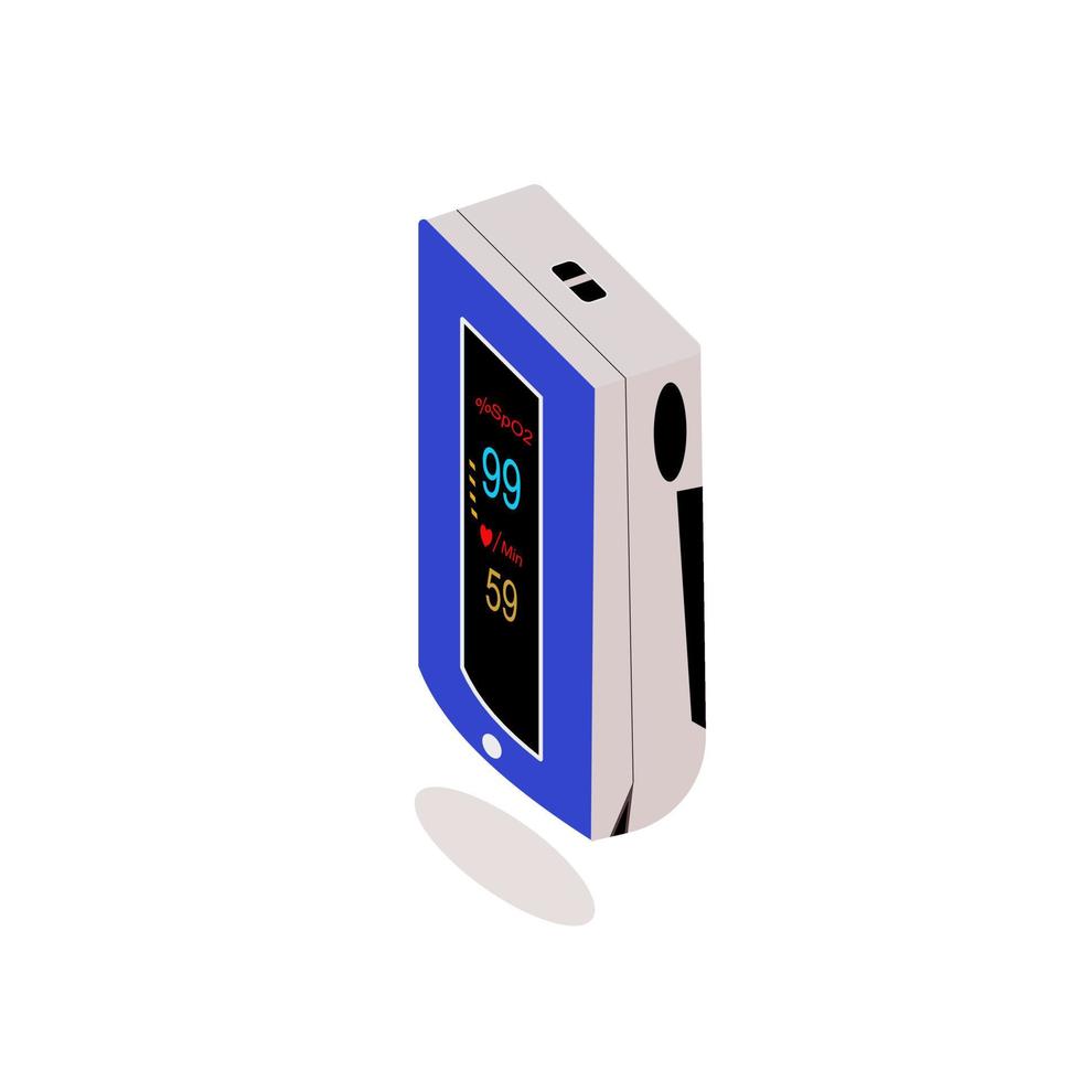 Fingertip  oximeter for blood oxygen check vector