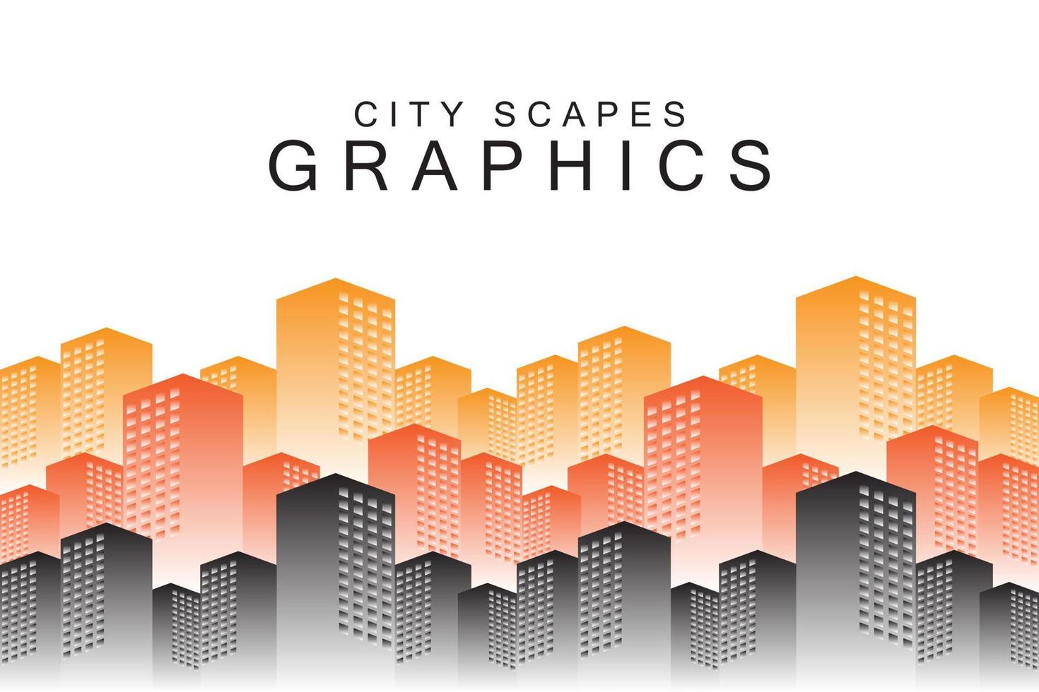 gráficos de paisajes urbanos, conceptos de ilustración vectorial para banners y publicaciones en redes sociales, presentaciones comerciales y plantillas de informes, material de marketing, diseño de impresión. vector