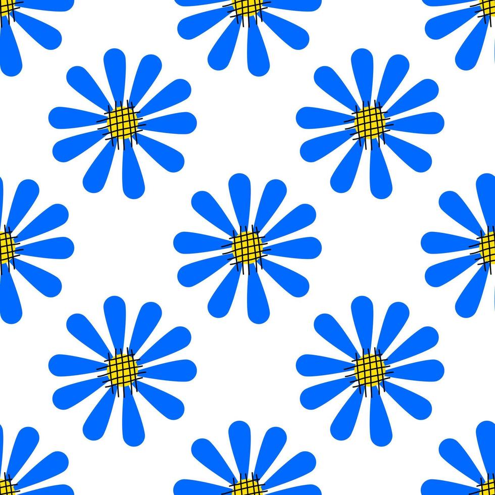 Seamless background. Seamless pattern. Flowers on a white background. Wrapping paper pattern. Pattern for spring decoration. vector