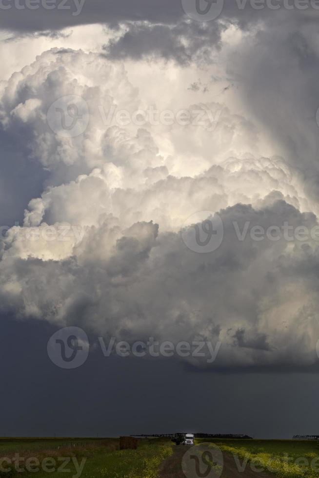 pradera nubes de tormenta foto