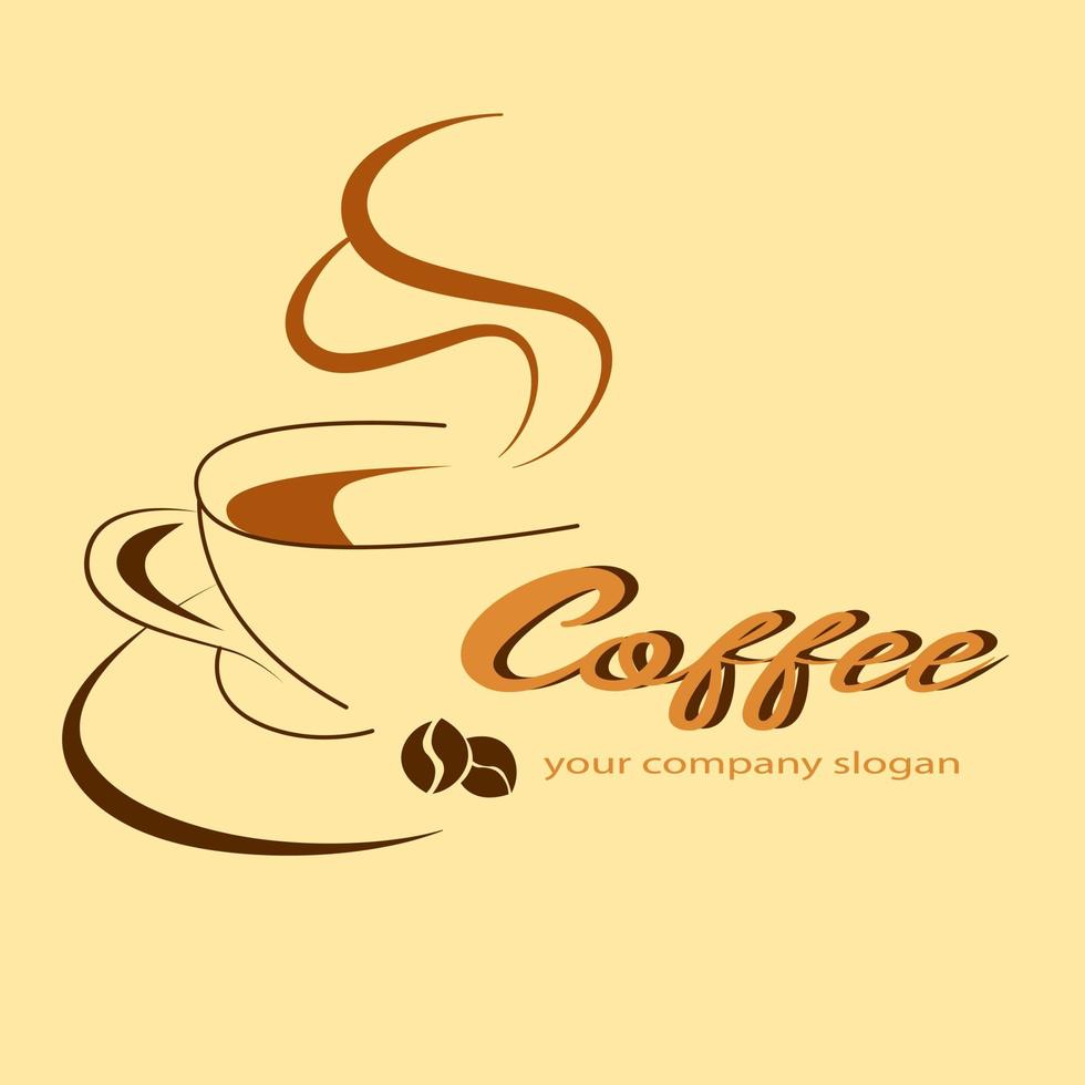 Coffee logo design with vintage concept vector