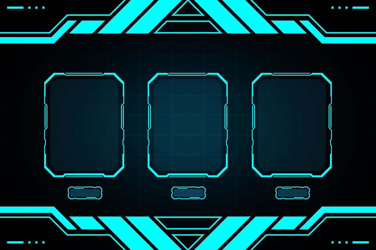 Game ui interface hud abstract technology design for digital business. vector