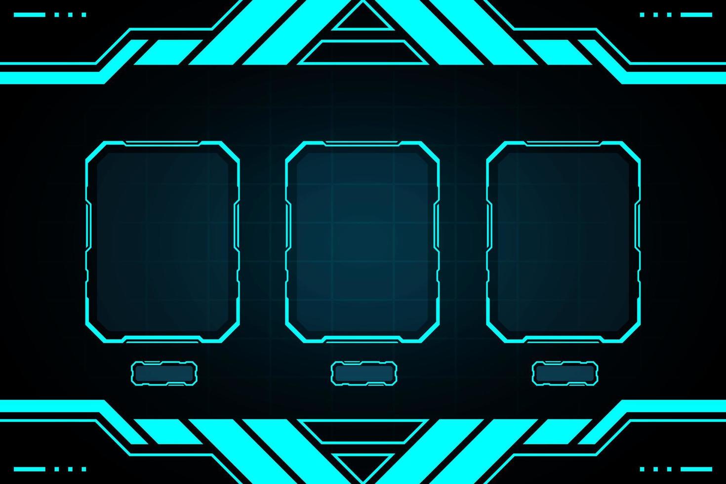 interfaz de usuario del juego hud diseño de tecnología abstracta para negocios digitales. vector